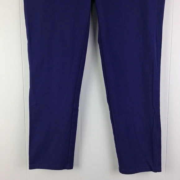 Chico's So Slimming Purple Stretchy Cropped Ankle Jeans 10 Capri - Picture 4 of 7
